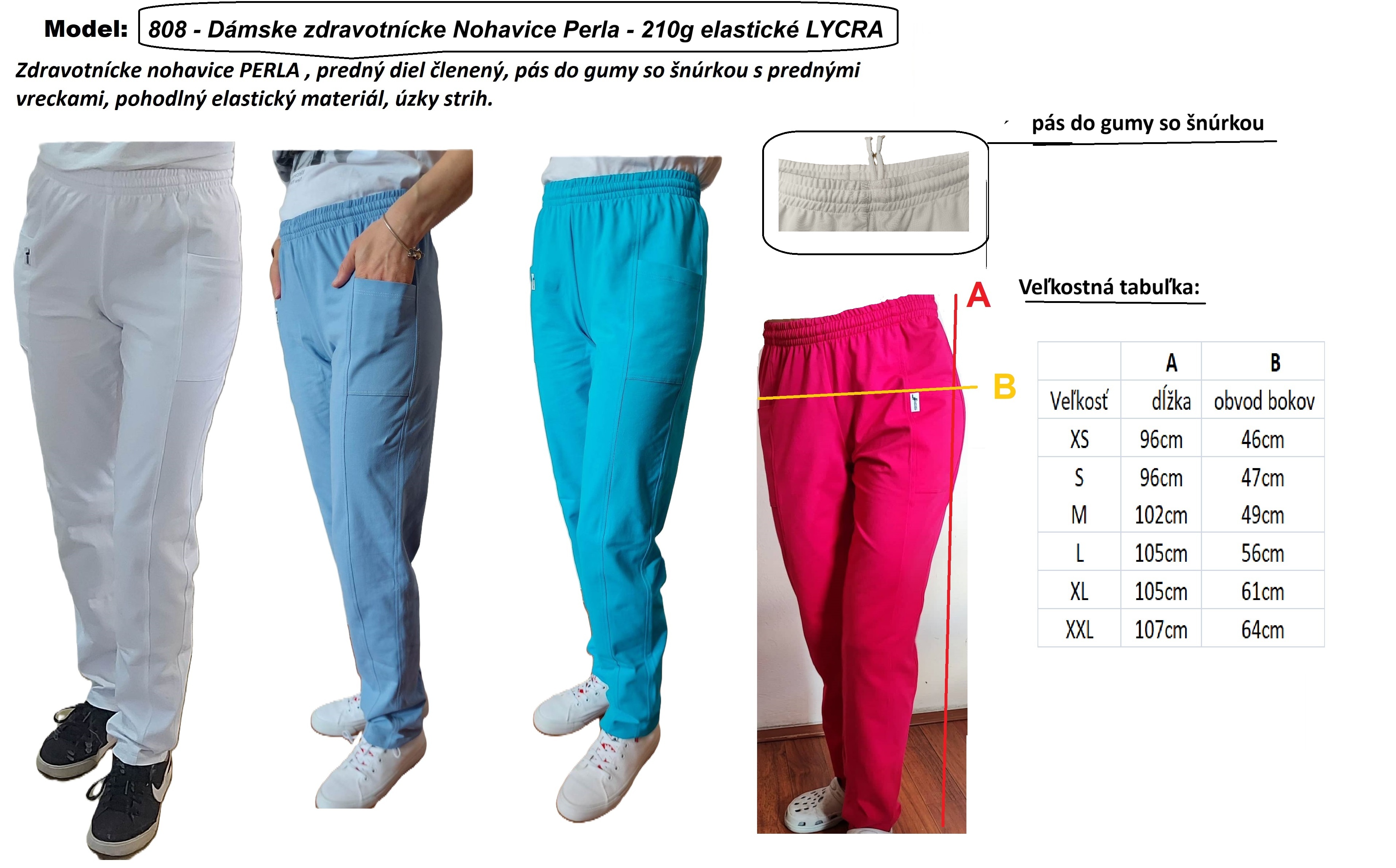 Zdravotnicke-Nohavice-PERLA-damske-808-elasticke-LYCRA-Hsport