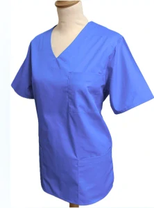 052 -RodosAktív bluzón do "V" KR - bledomodrá -elastická tkanina