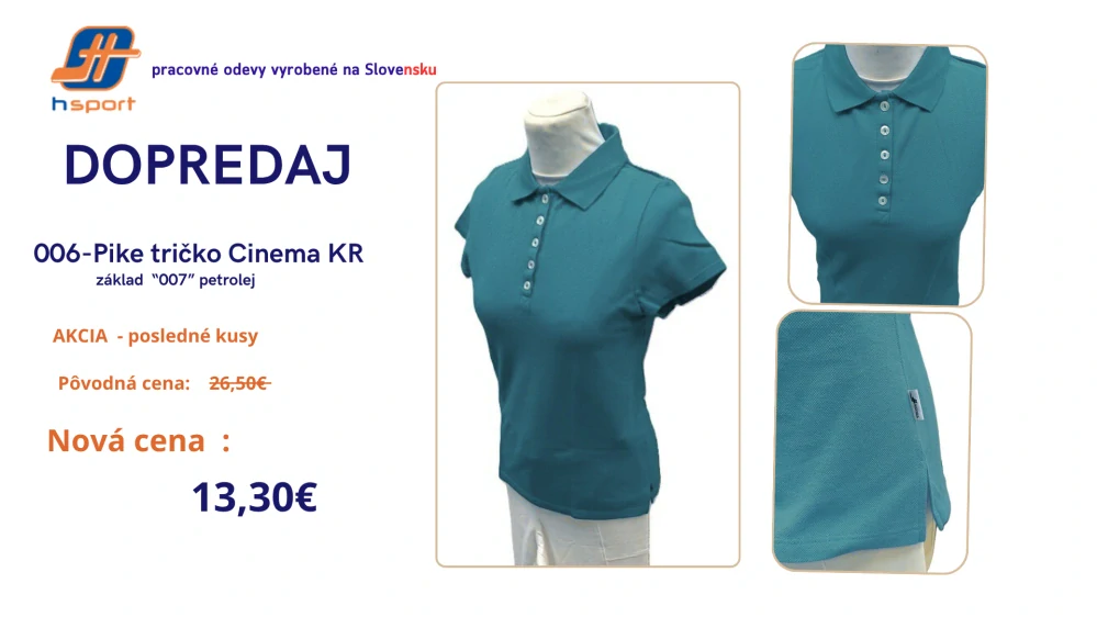 006 -Pike Tričko CINEMA -petrolej v.2XL