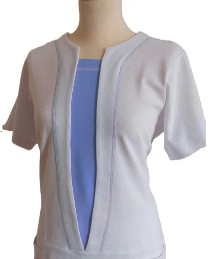 002 - Pike Tričko MEDICIN -biela/dopl.bledomodrá v.XXS-4XL