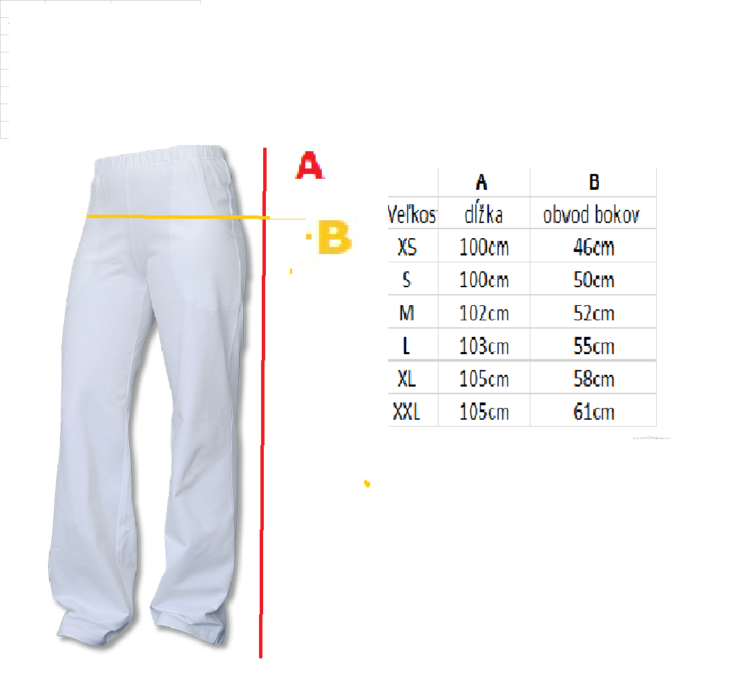 009 - Zdravotnícke Nohavice LEA - 240g elastický VÝPLNOK