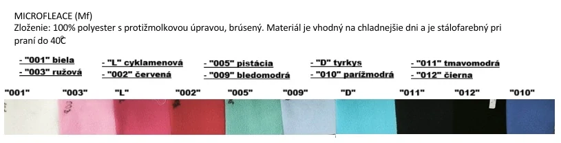 460 - Micro Mikina KAROL - rôzne farebnosti