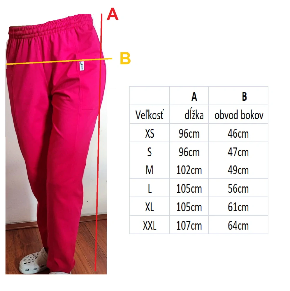 808 - Zdravotnícke Nohavice PERLA -210g elastické LYCRA