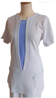 002 - Pike Tričko MEDICIN -biela/dopl.bledomodrá v.XXS-4XL