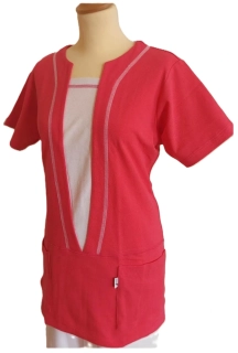 002 - Pike Tričko MEDICIN -cyklamen/dopl.biela v.XXS-4XL